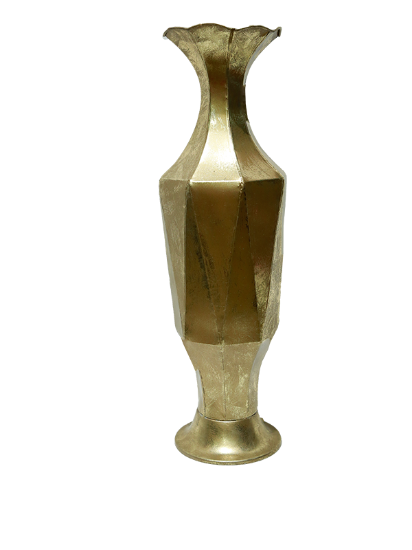 Copper Triangular Flower Vase